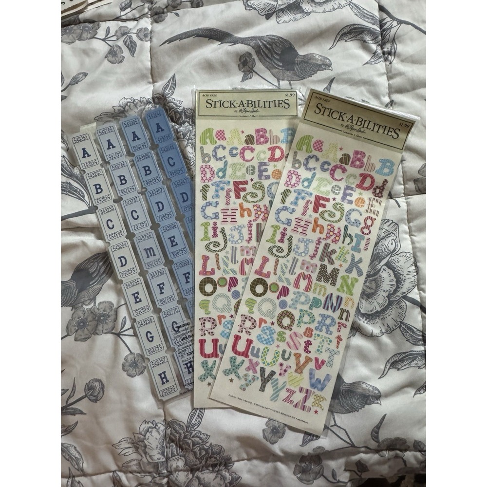 Scrapbooking Journaling Craft Letters Numbers Stickers Quotes Lot Over 50 Sheets - Picture 3 of 14